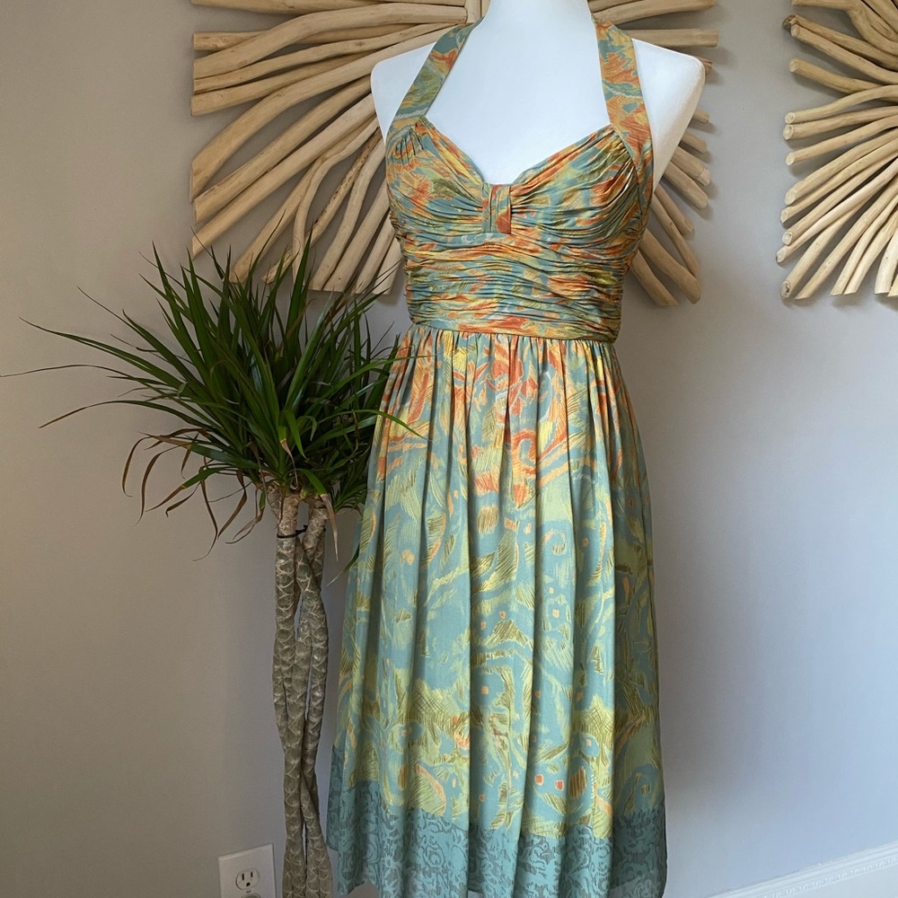 SOLD - ADRIANNA PAPELL - Halter dress size 4